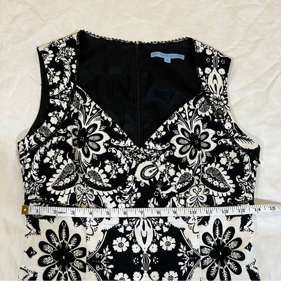 Antonio Melani Parisian Lace Sheath Dress sz 2 Black and White - Picture 6 of 14